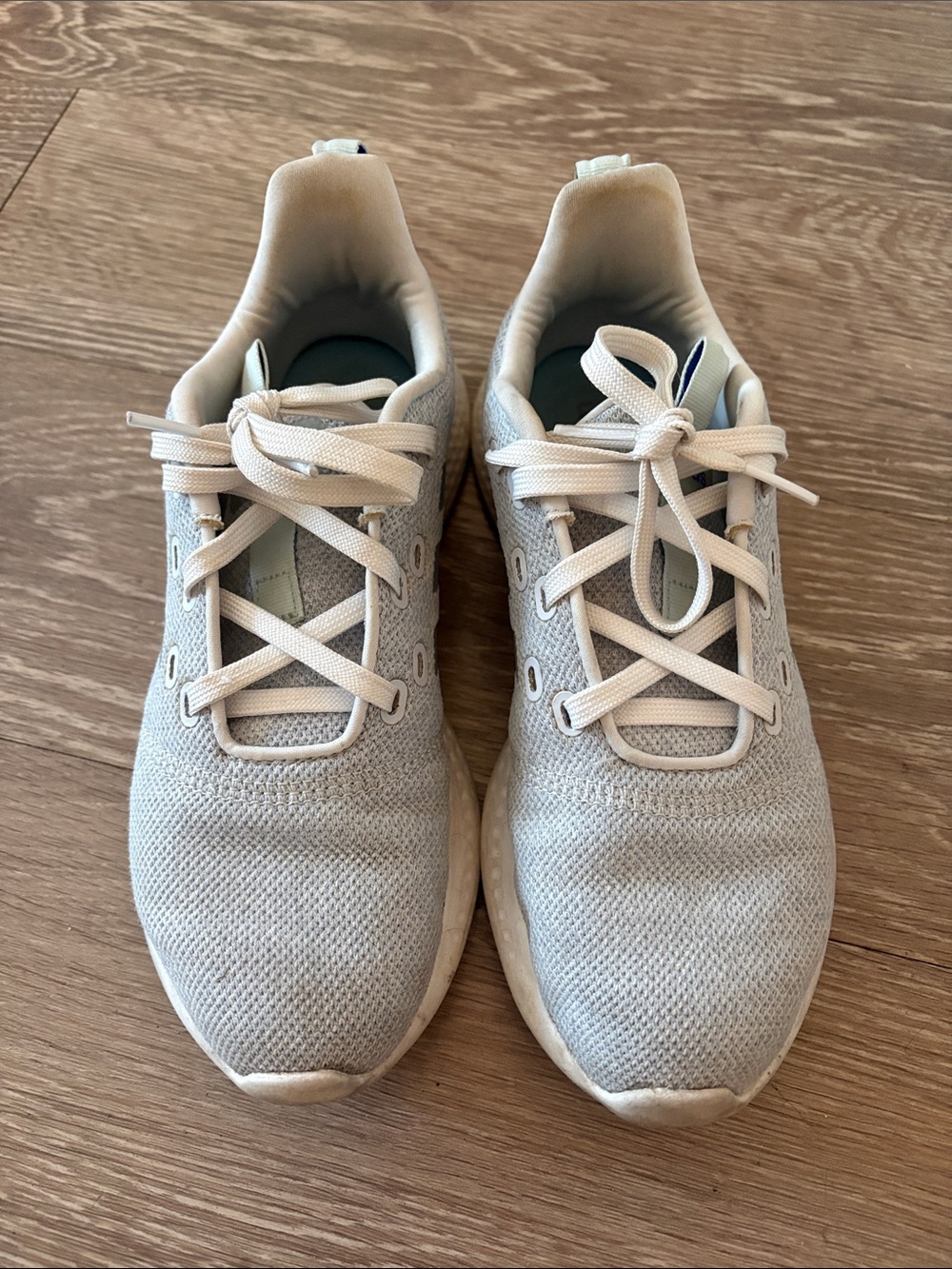 adidas Women's Cloudfoam Comfort Grey Knit Sneakers